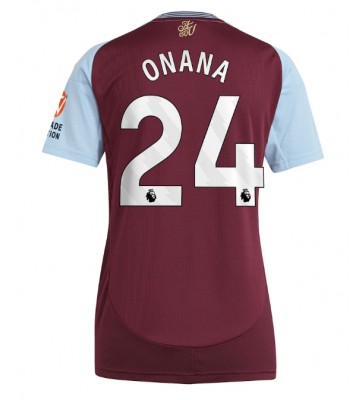 Aston Villa Amadou Onana #24 Replika Hjemmebanetrøje Dame 2024-25 Kortærmet